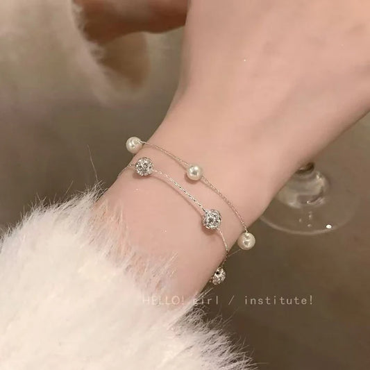 Starry Double-Layer Twin Bracelet for Women – Elegant, Sparkling Design with Two Layers for a Stylish and Dazzling Look